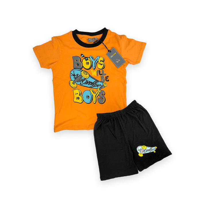 Skater Casual Wear Set - Keedlee - boys short and t-shirt sets - Bangladesh