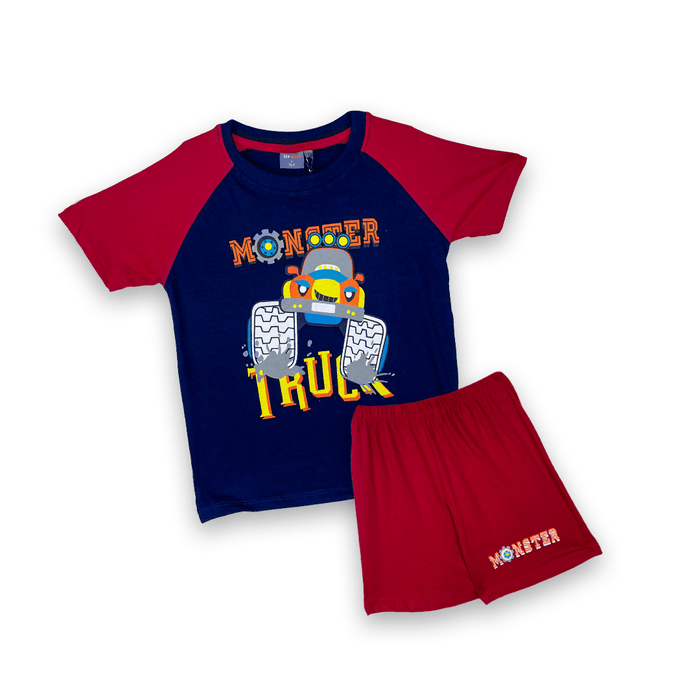 Monster Truck Casual Wear Set - Keedlee - boys short and t-shirt sets - Bangladesh