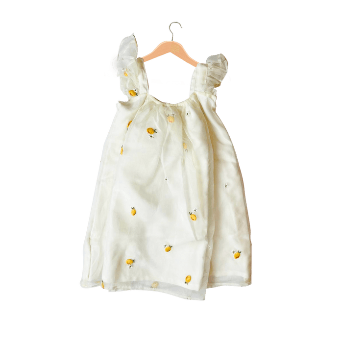 Girls Fashion Frock cream Embroidery - Keedlee - little girl dress - Bangladesh