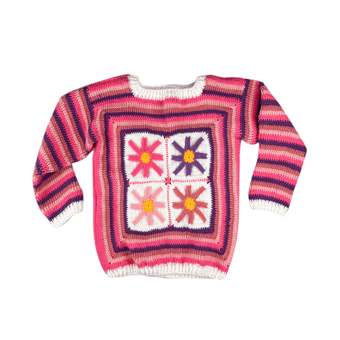 Woolen Daisy Sweater - Keedlee - girls Woolen Sweater - Bangladesh