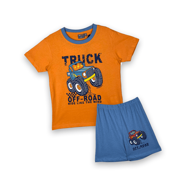 Truck Casual Wear Set - Keedlee - boys short and t-shirt sets - Bangladesh
