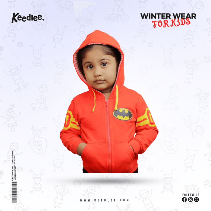 Batman Hoodie Red - Keedlee - boys and girls hoodie - Bangladesh
