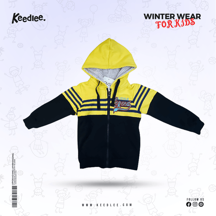 LITTLE LEGENT Hoodie YELLOW - Keedlee - boys and girls hoodie - Bangladesh