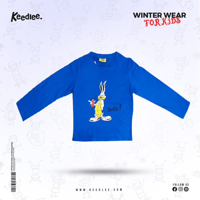 Full Sleeve T-shirt Blue - Keedlee - kids Full Sleeve T-shirt - Bangladesh