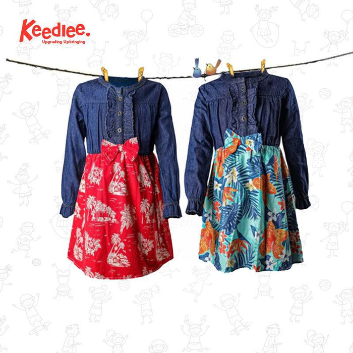 DENIM GIRLS FROCK - Keedlee - GIRLS DENIM FROCK - Bangladesh
