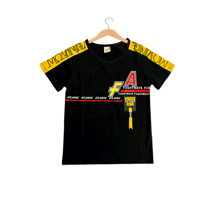 Black yellow t-shirt set - Keedlee - boys t-shirt - Bangladesh