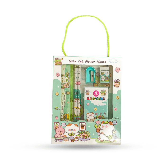 Cute Cat Flower House - Keedlee - kids Stationery set - Bangladesh
