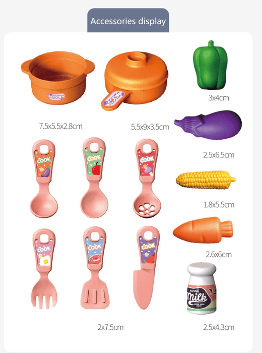 Dream Kitchen28-T- 13pcs - Keedlee - Kitchen toys & Play Food - Bangladesh