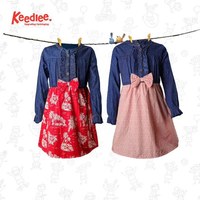 DENIM GIRLS FROCK - Keedlee - GIRLS DENIM FROCK - Bangladesh