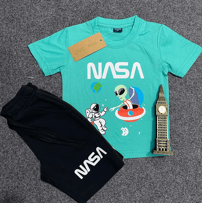Nasa Green Kids Set 01 - Keedlee - boys t-shirt - Bangladesh