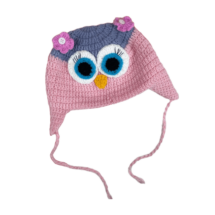 WOOLEN OWL BEANIE - Keedlee - wool Winter Caps - Bangladesh