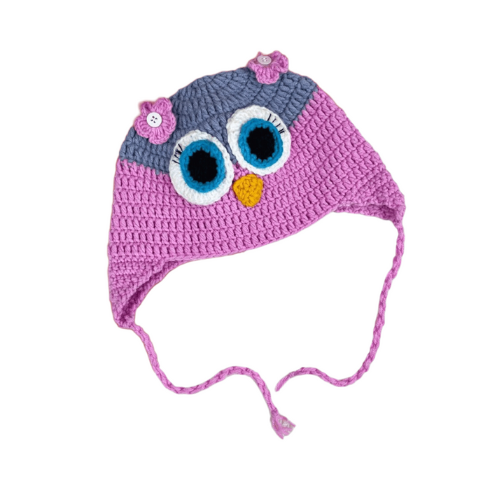 WOOLEN OWL BEANIE - Keedlee - wool Winter Caps - Bangladesh