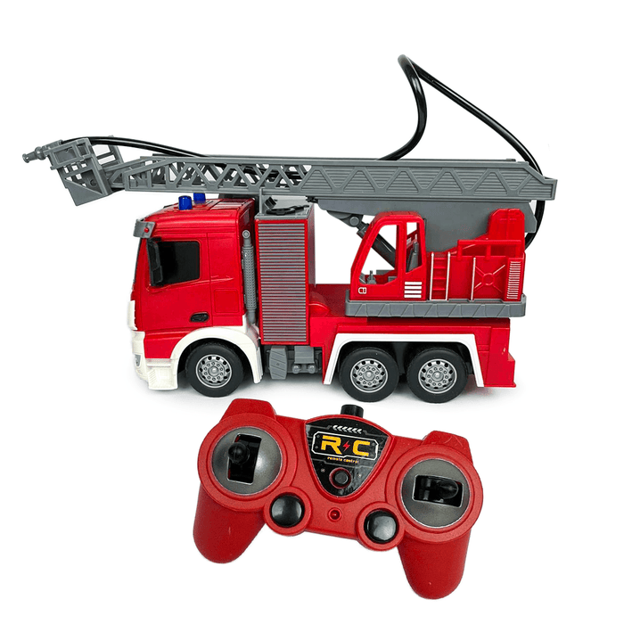 Remote control light 2.4G frequency ladder water sprinkler fire truck - Keedlee - Remote Control Car - Bangladesh