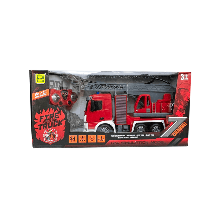 Remote control light 2.4G frequency ladder water sprinkler fire truck - Keedlee - Remote Control Car - Bangladesh