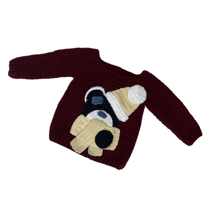 WOOLEN BEAR SWEATER - Keedlee - Woolen Sweater - Bangladesh