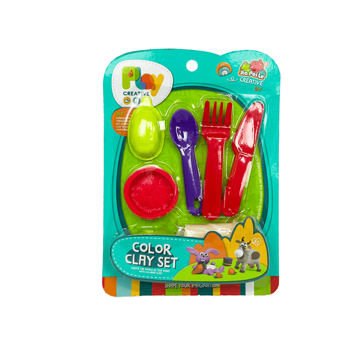 JIA Peile Color Clay Cutlery Set (5838-180) - Keedlee - Toys Cars Trains & Vehicles - Bangladesh