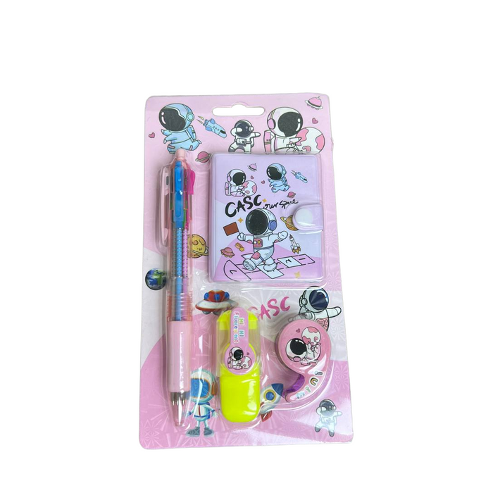 notepad with multi color pen set
