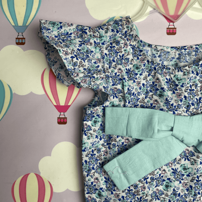 BLUE PRINTED BOTTOM & TOP - Keedlee - GIRLS FASHION - Bangladesh