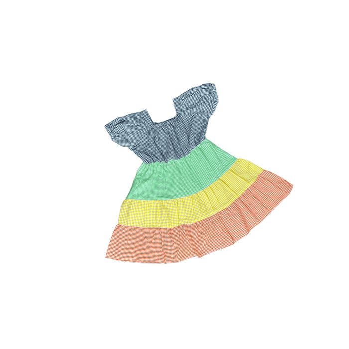 COTTON CHECK FROCK MULTI COLOR - Keedlee - GIRLS FASHION - Bangladesh