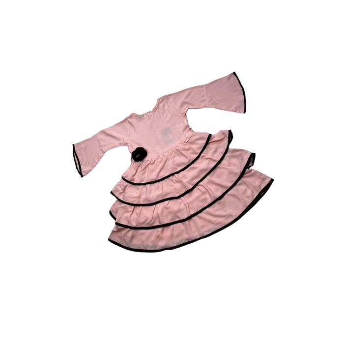 RUFFLE DRESS PEACH COLOR - Keedlee - girls dresses - Bangladesh
