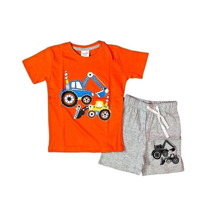 Boys Collection - Orange - Keedlee - boys short and t-shirt sets - Bangladesh