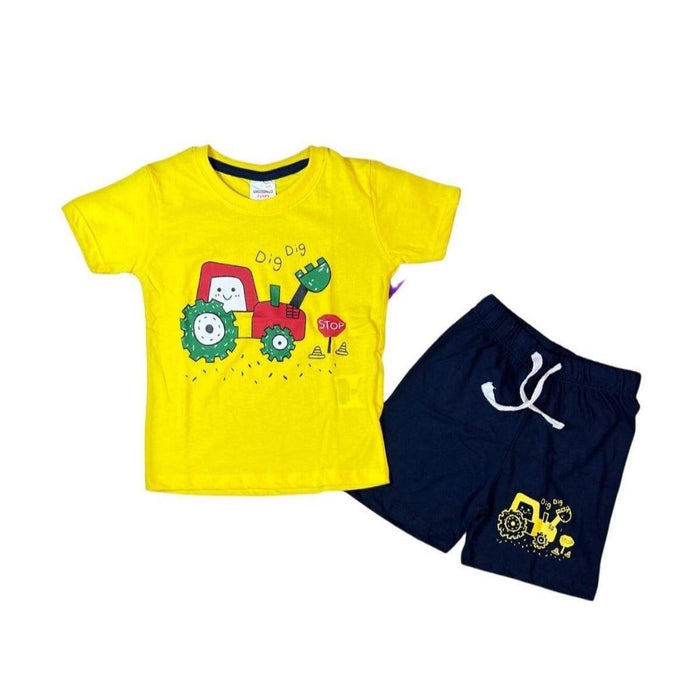 Boys Collection - Yellow - Keedlee - boys short and t-shirt sets - Bangladesh