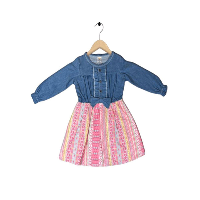 Girls Frock Pink Print - Keedlee - GIRLS FASHION - Bangladesh