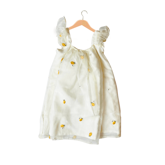 Girls Fashion Frock cream Embroidery