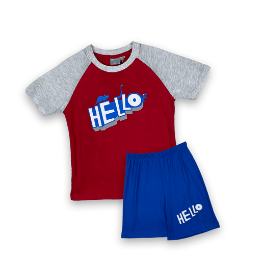 Hello Casual Wear Set - Keedlee - boys short and t-shirt sets - Bangladesh