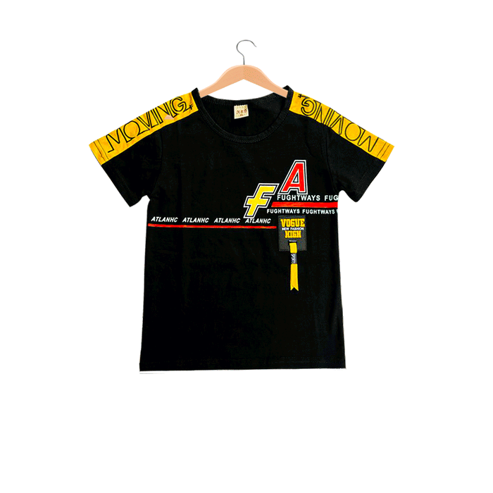 Black yellow t-shirt set