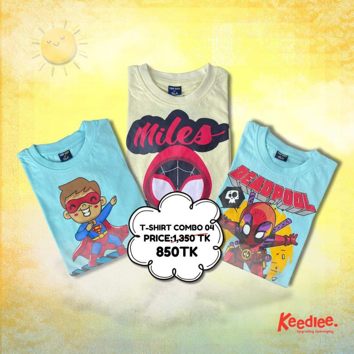 T-SHIRT COMBO 04 - Keedlee - BOYS FASHION - Bangladesh