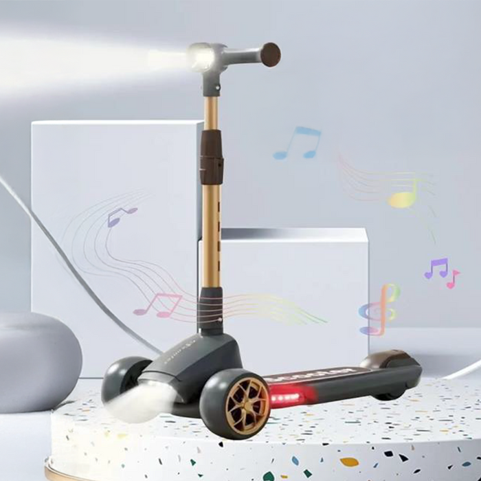 Premium Adjustable Kids Scooter with Headlight & Music.
