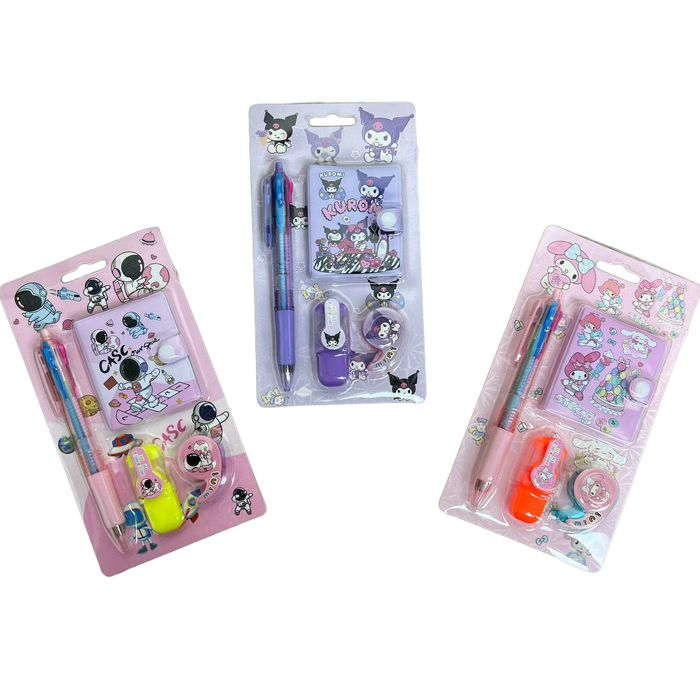 notepad with multi color pen set