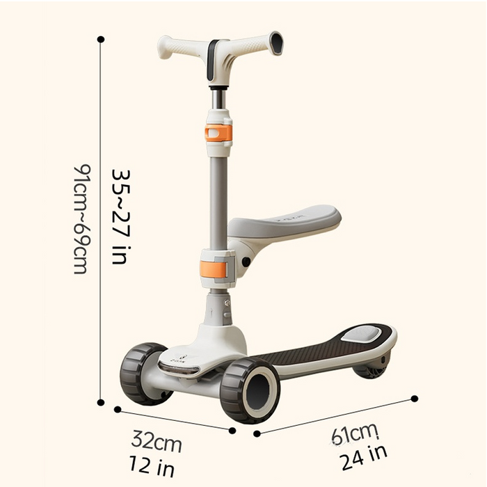 Premium Convertible 2-in-1 Adjustable Kids Scooter