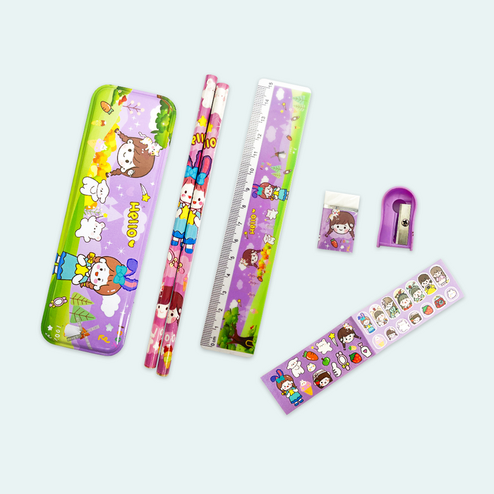 Sweet summer cartoon stationary set - Keedlee - kids Stationery set - Bangladesh