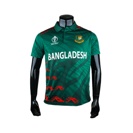 Bangladesh ODI Cricket World Cup Jersey 2023. The official jersey for the Bangladesh national cricket team in the ICC Cricket World Cup 2023. Available in sizes for kids and adults. Bangladesh ODI Cricket World Cup Jersey 2023 official jersey kids jersey 