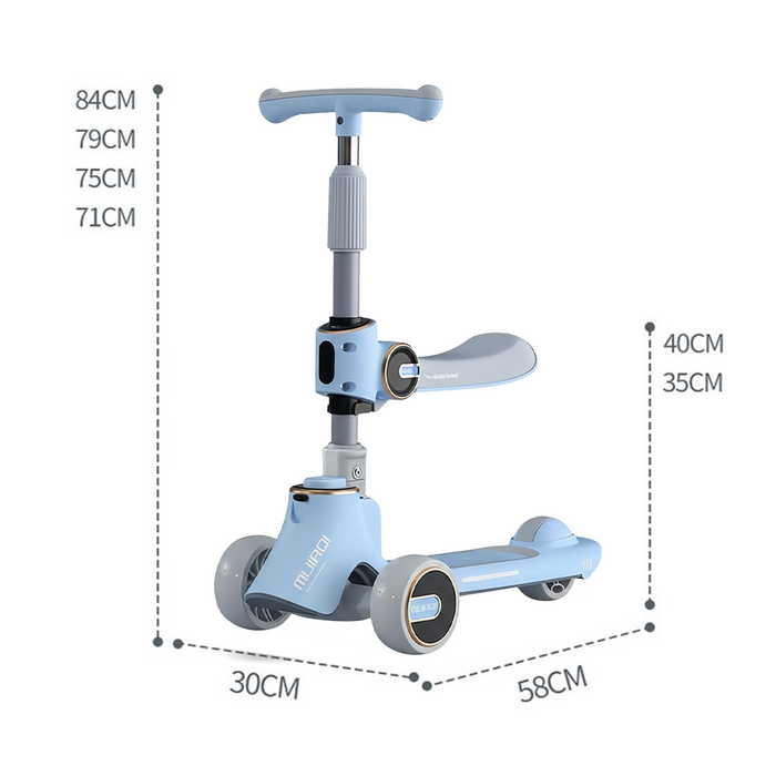 Premium 2-in-1 Kids Scooter with Lights.