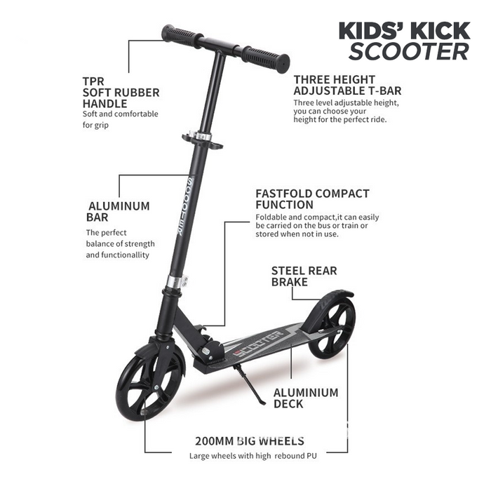 Premium Foldable Big-Wheel Kids Scooter