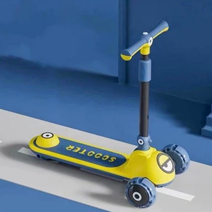 Kids’ Kick Scooter – Bright Yellow & Blue Edition