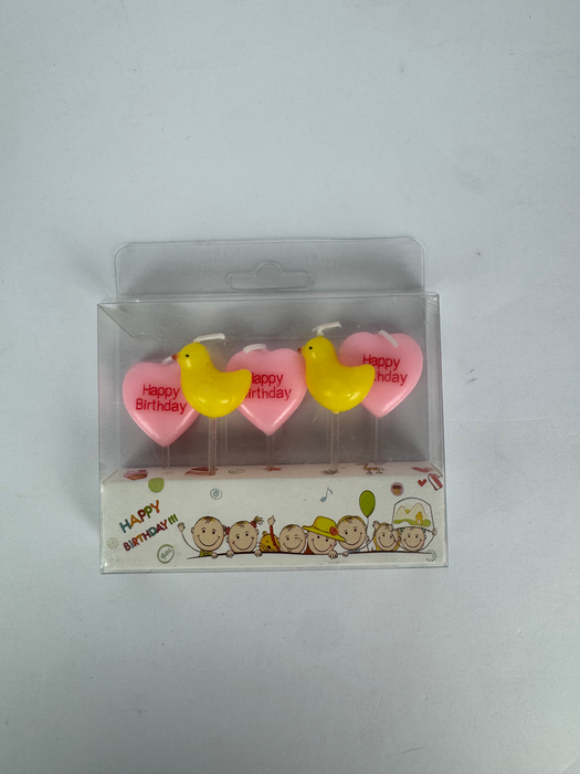 Ball,heart and emoji candle